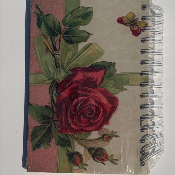 Floral Address Book with Red Rose Design - Picture 2 of 6